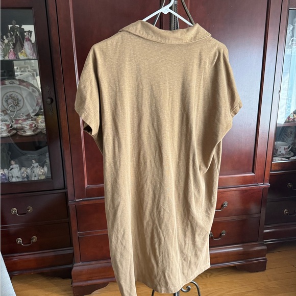 🤎🍄‍🟫 Banana Republic Brown Collared Short Sleeved Dress 🍄‍🟫🤎 - Picture 3 of 3